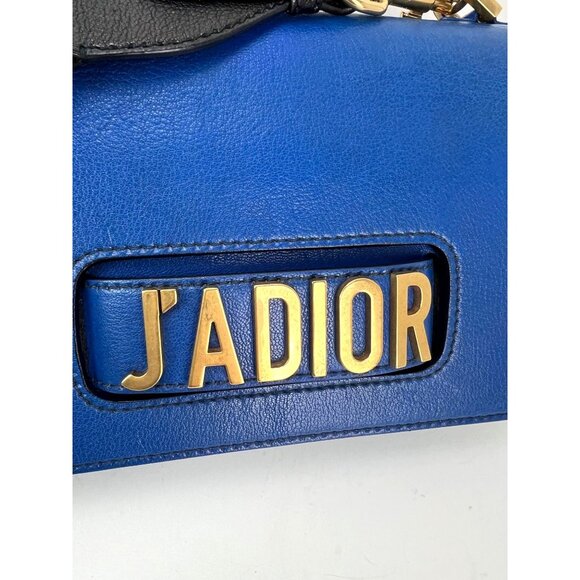 Christian Dior CD J'ADIOR Blue Flap Leather Shoulder Bag - Picture 15 of 16